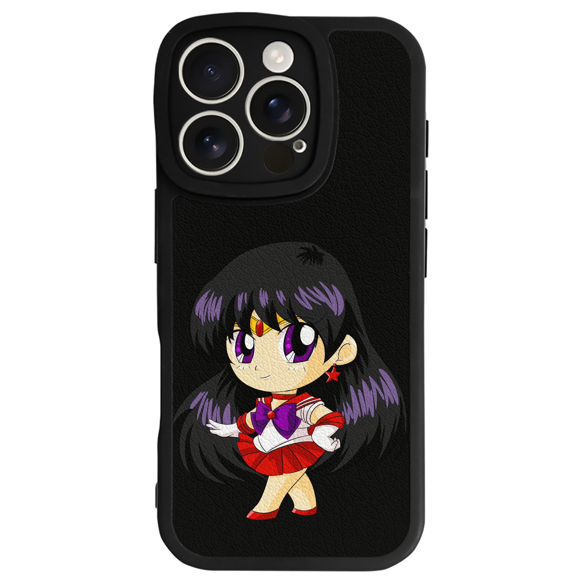（画像用） 美少女戦士セーラームーン 火野レイ ひの レイ Sailor Moon Hino Rei （セーラーマーズ,Sailor Mars） 【iPhone 16シリーズ対応】シリコンスマホケース（レザー調） 材質：シリコン
